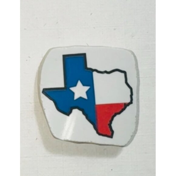 Broken China Texas Flag Ring Handcrafted With Silver Alloy Metalwork Boho Style - Picture 11 of 14